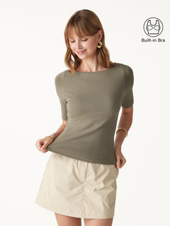 Eco-Mousse® Elbow Sleeve Bra Top