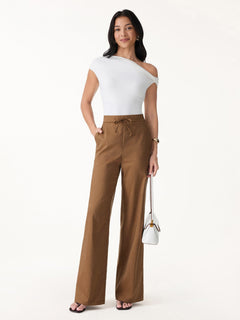 Drawstring Wide Leg Pant with Pockets
