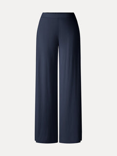 Ponte Mid Rise Wide Leg Pants with Pockets