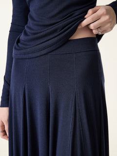 Eco-MiYaMoon® Godet Hem Pull-on Maxi Skirt
