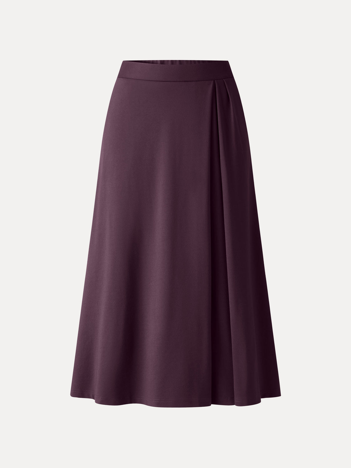 Ponte Mid-Rise Tucked A-Line Midi Skirt with Pockets