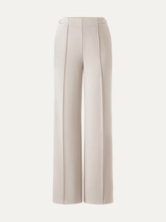 4-Way Stretch Drapey High Rise Wide Leg Ankled Pant