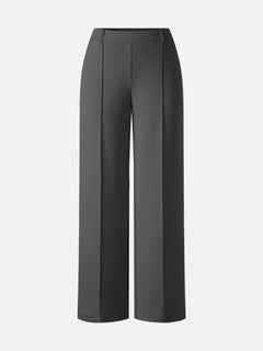 Lyocell Spacer Knit Cropped Straight-Leg Pants with Pockets