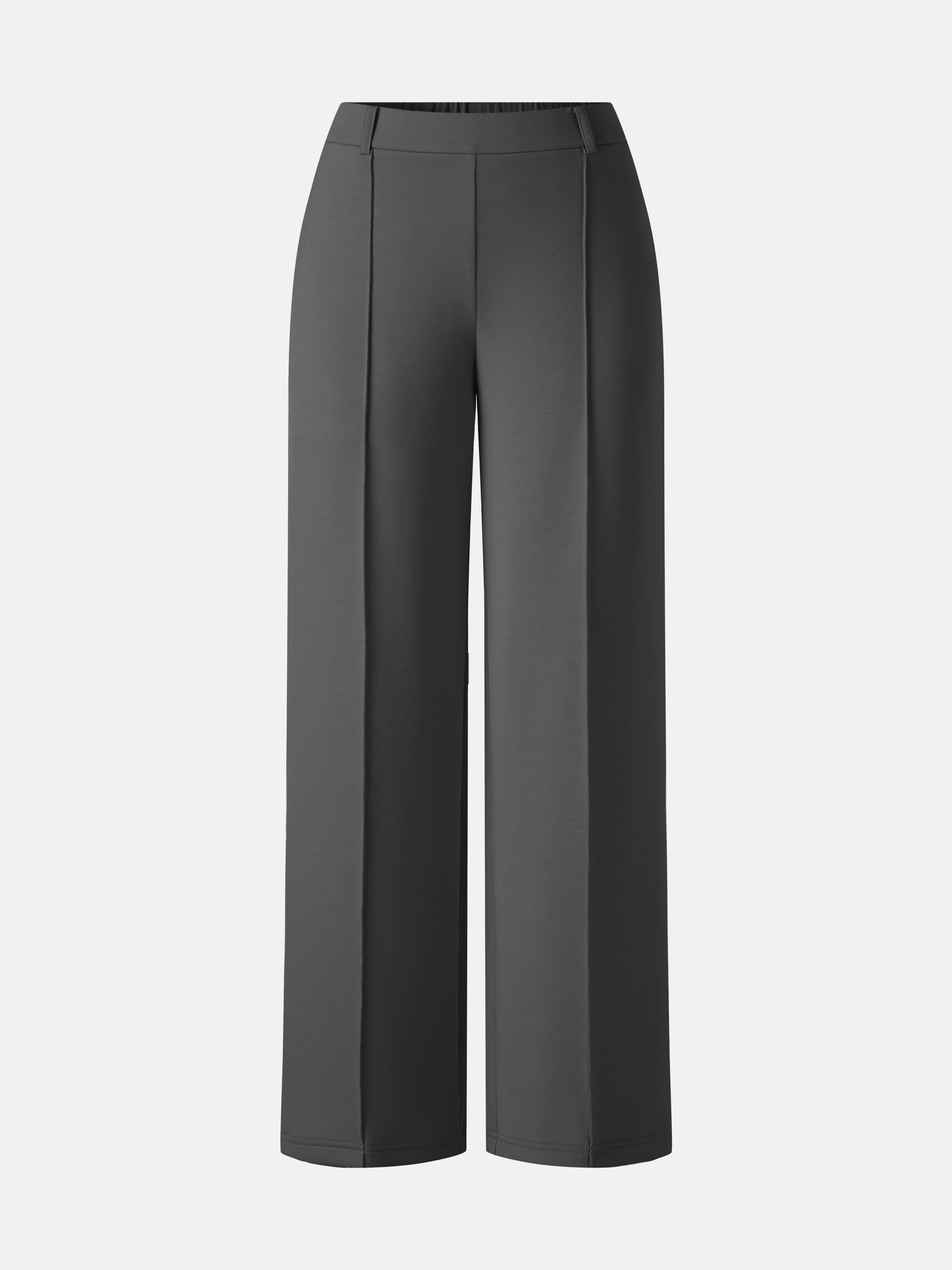 Lyocell Spacer Knit Cropped Straight-Leg Pants with Pockets