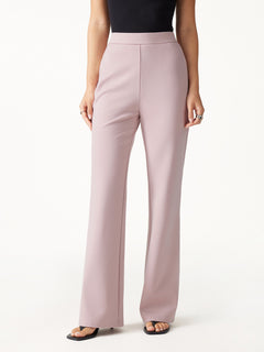 Ponte High-Rise Slim Flared Pants with Pockets