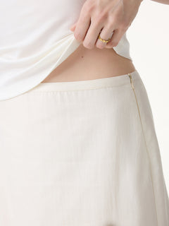 2Pcs Set Boatneck Top & Maxi Flared Pull-On Skirt
