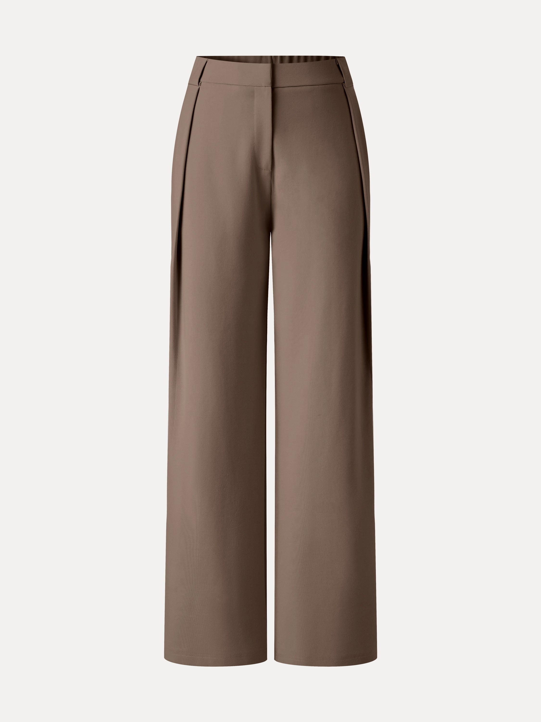 Ponte High-Rise Straight-Leg Pants with Pockets