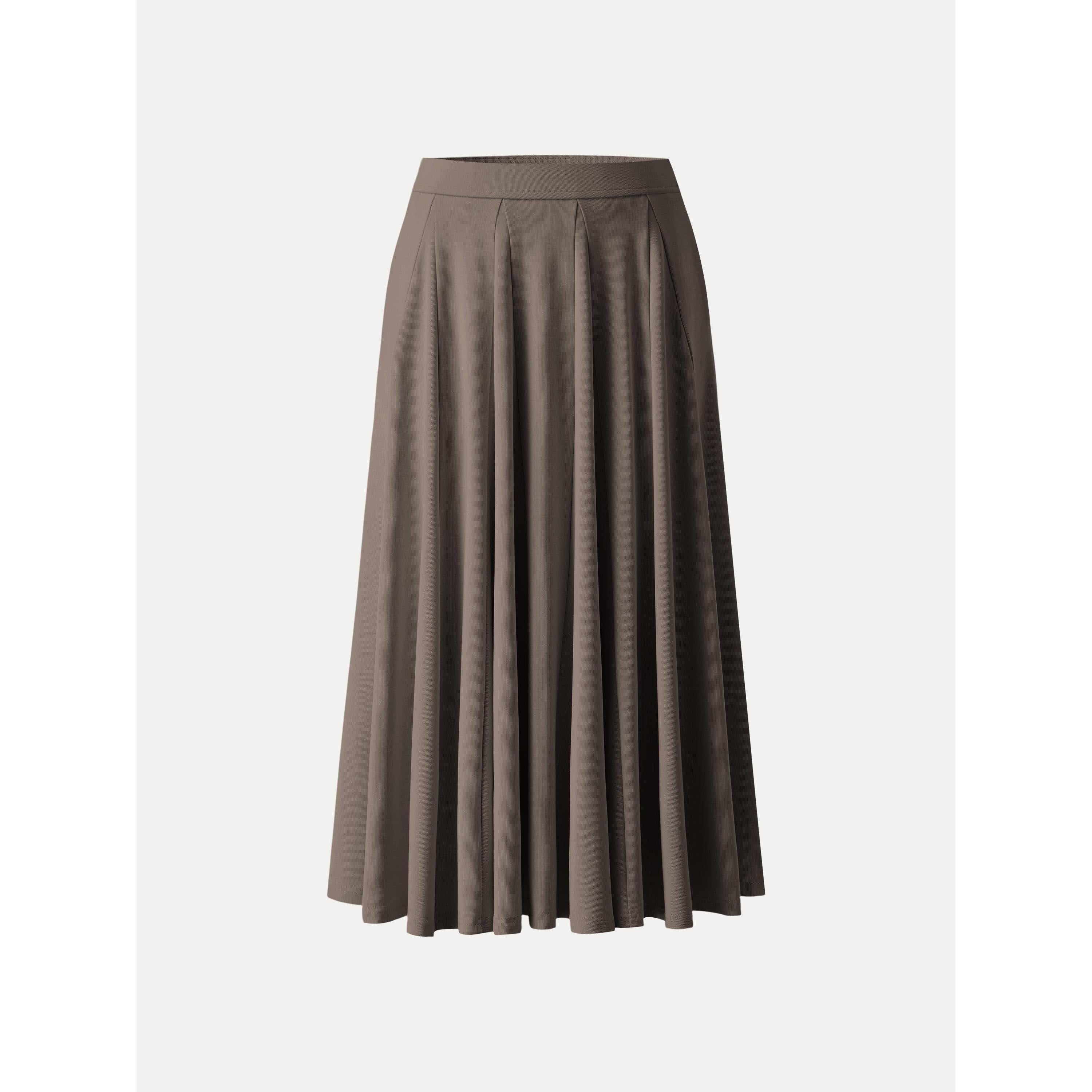 Lyocell Blend Volume Skirt with Pockets